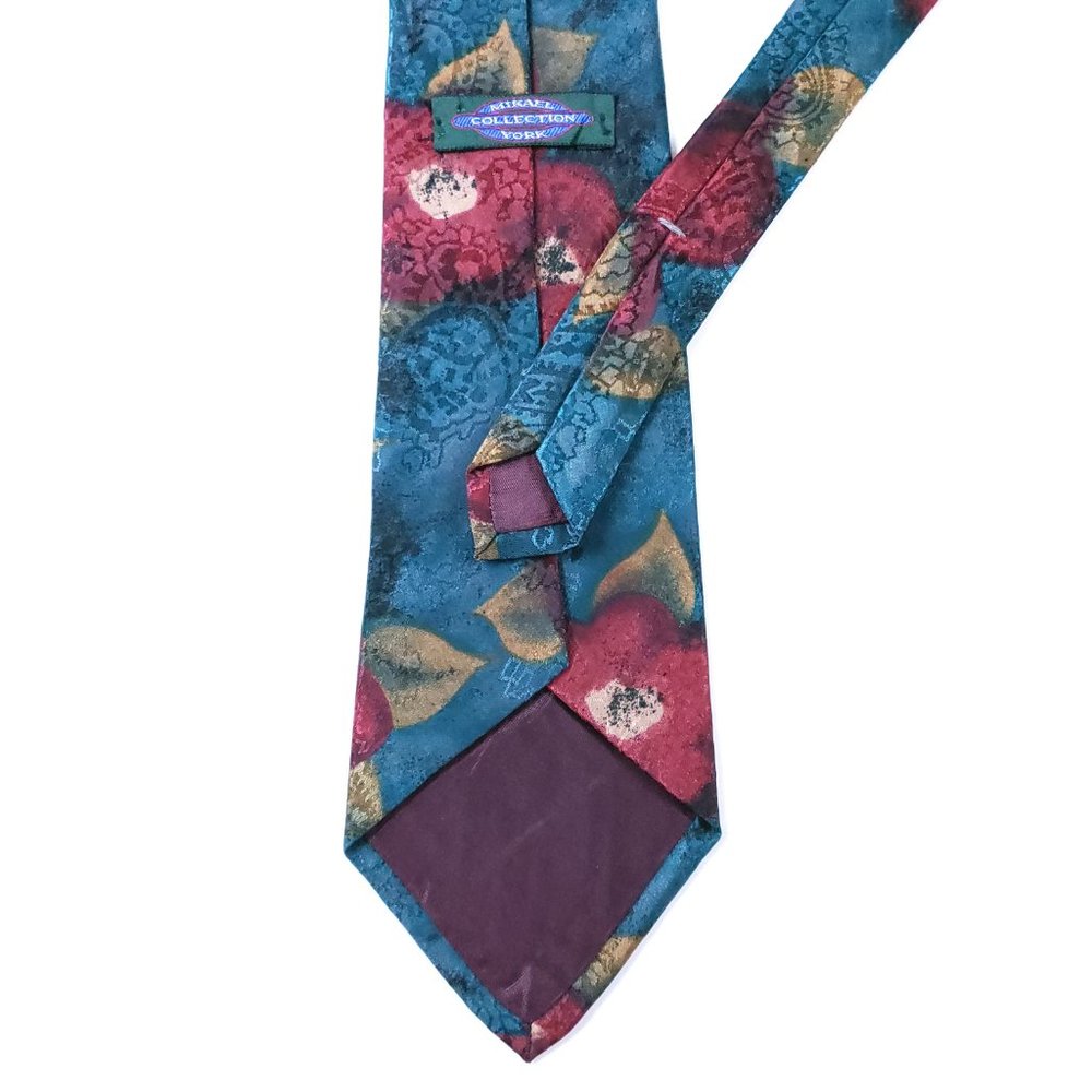 Mikael York Collection Floral Men Necktie 100% Polyester 58x3.75 - NWOT - Picture 5 of 6